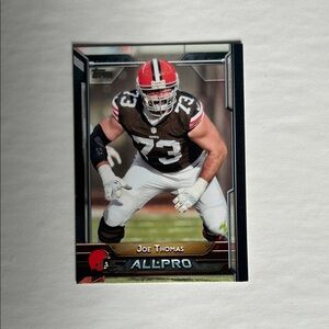 Joe Thomas Topps All-Pro Card with Red and Black Accents